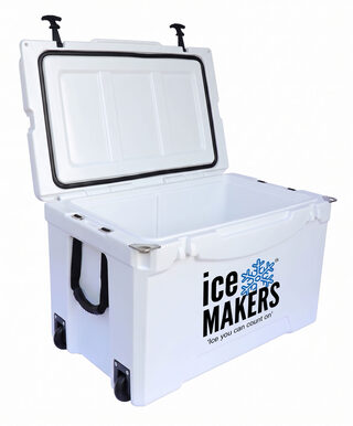 Small ice cooler rental (65 L, 6-8 bags) filled with ice, Jamaica