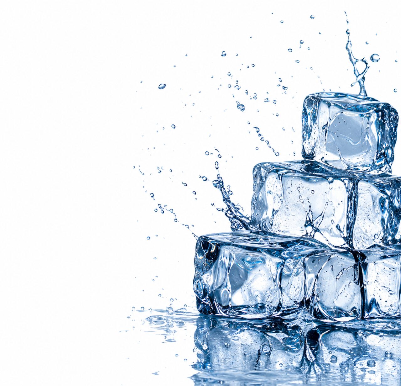 Fresh tube ice cubes — backdrop for Ice Makers JA ice bag pricing, Kingston